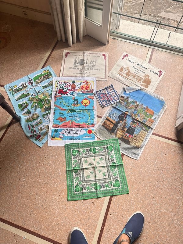 Lote de repasadores antiguos: Colección de utensilios vintage - imagen 1