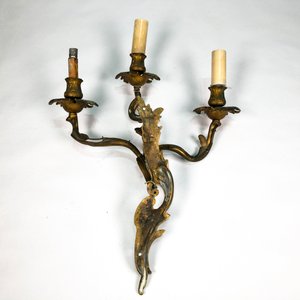 Aplique de Pared de Bronce con Tres Luces - imagen 4