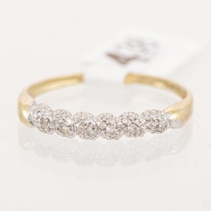 Lote siguiente: Anillo Medio Sin Fin de Oro 18k con Brillantes