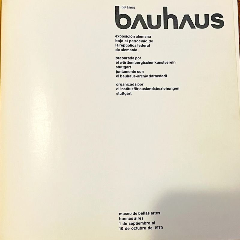 Libro "Bauhaus 50 años" - Exposición Stuttgart 1970