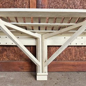 Mesa Auxiliar Plegable de Madera Maciza para Amurar a Pared - imagen 1