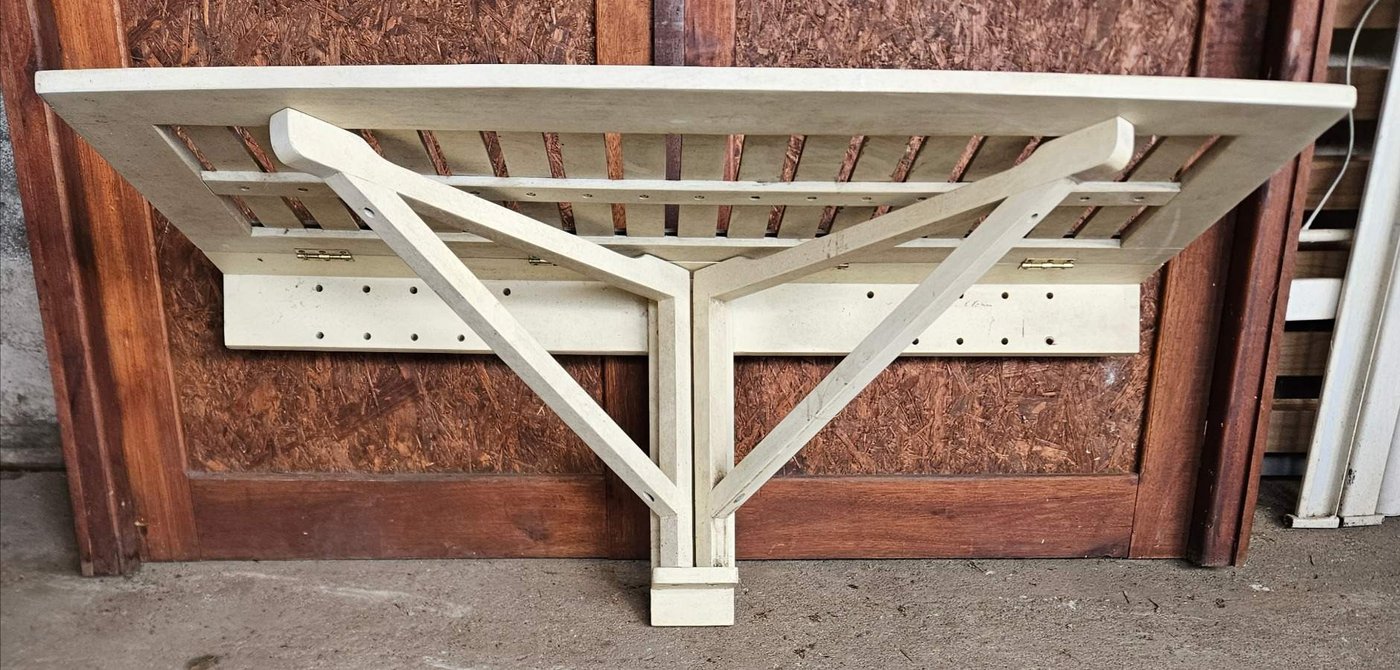 Mesa Auxiliar Plegable de Madera Maciza para Amurar a Pared