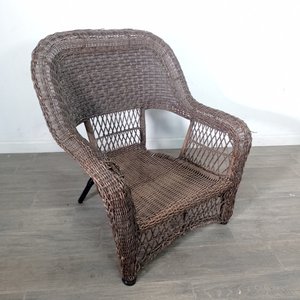Juego de Patio Imitación Ratán: Mesa con Vidrio y Butaca - imagen 3