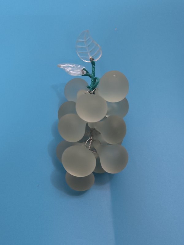Racimo de uvas decorativo en vidrio satinado vintage - imagen 3