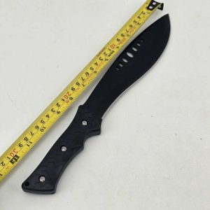 Cuchillo Bowie Negro con Funda y Cinta Métrica - imagen 4