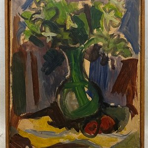 Miguel Angel Pareja "Florero Verde" Óleo sobre Cartón - imagen 2