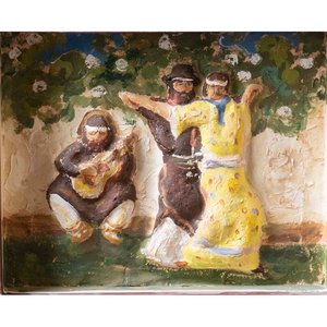 Lote siguiente: Óleo en Relieve "Escena Pericón" de Cecilia Mattos