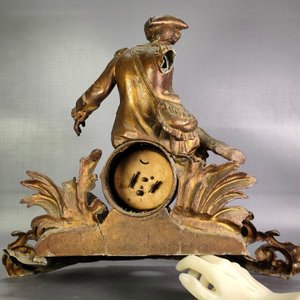 Reloj de Mesa Antiguo en Metal con Figura de Bronce "Luis XIV" - Para Restaurar - imagen 14