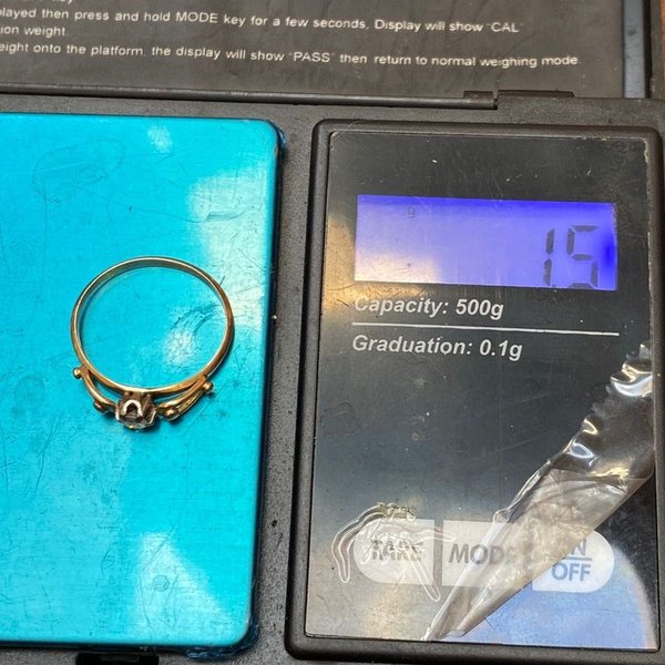 Anillo de Oro Antiguo con Brillante - imagen 6