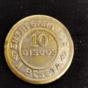 Moneda Conmemorativa Alitalia 1947-1967 y Ficha de 10 Pesetas - imagen 3