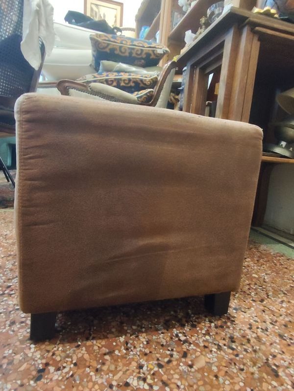 Pufs de piel y madera en excelente estado - imagen 3