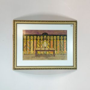 Lote siguiente: Cuadro Acuarela "Última Cena" Firmado Carretero 1988