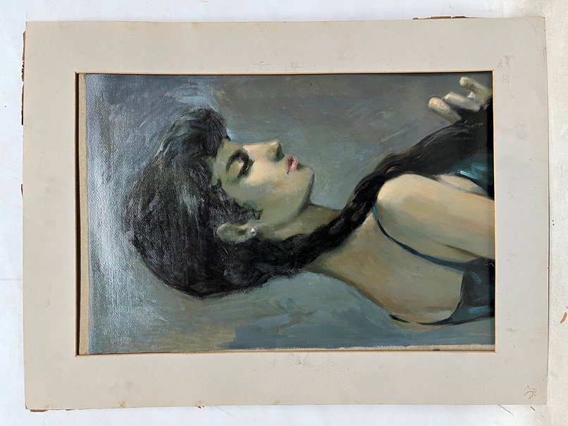 Lote siguiente: Miguel Echauri "Joven de perfil" - Pintura al óleo sobre papel