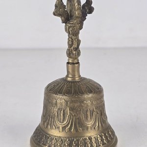 Conjunto Ritual Budismo Tibetano: Campana Ghanta y Cetro Vajra Dorje - imagen 2