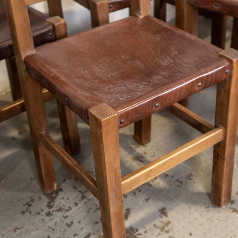Sillas de madera con asientos en suela para decoración del hogar - imagen 2
