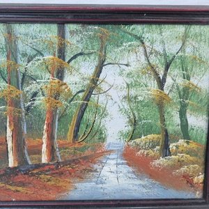 Lote de 3 Cuadros Decorativos con Paisajes Rurales y Marítimos - imagen 3