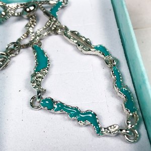 Pulsera de Dama en Metal con Baño y Esmalte Turquesa - imagen 3