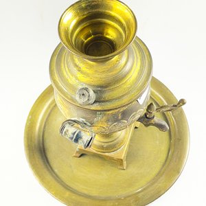 Samovar de  bronce con bandeja de 20 cm - imagen 3