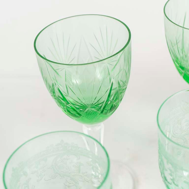 Copas de cristal tallado y con guarda - imagen 2