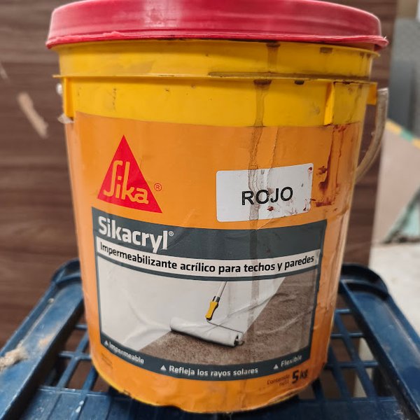 Impermeabilizante Acrílico Sikacryl Rojo Balde 5kg - imagen 1