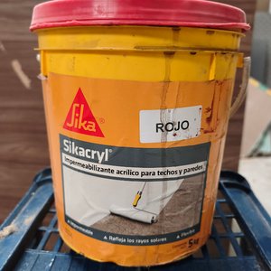 Impermeabilizante Acrílico Sikacryl Rojo Balde 5kg - imagen 1