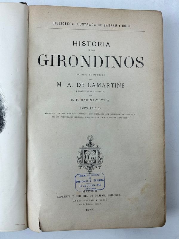 Libro de Historia de la Revolución Francesa de Lamartine - imagen 2