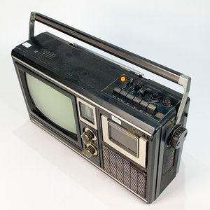 Televisor Portátil Sharp Blanco y Negro 10" con Radio y Grabador - Negro - imagen 2