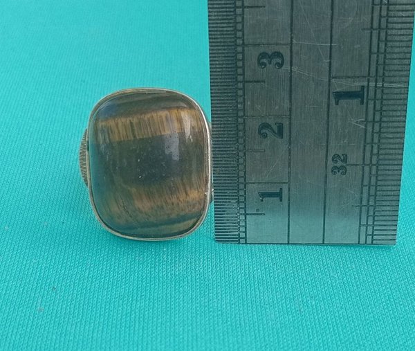 Anillo de diseño en plata con piedra marrón - imagen 7