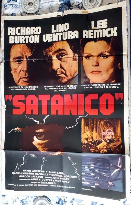 Poster Original "Satánico" (The Medusa Touch) con Richard Burton - 1978