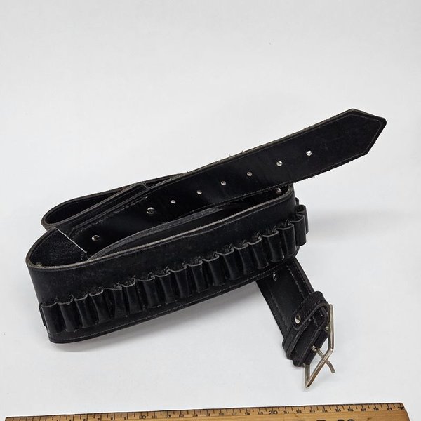 Cinturón de balas de cuero negro - imagen 2