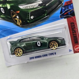 Hot Wheels Honda Civic Type R 2018 Verde Metalizado - imagen 2