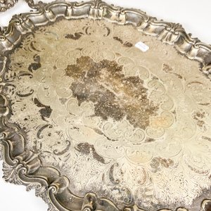 Bandeja Antigua de Metal Inglés EPNS con Asas Decoradas - imagen 4
