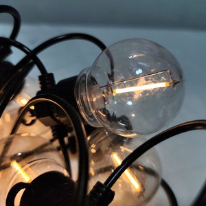 Guirnalda Luces LED Vintage Solares, Luz Cálida, 10 Lámparas - imagen 4