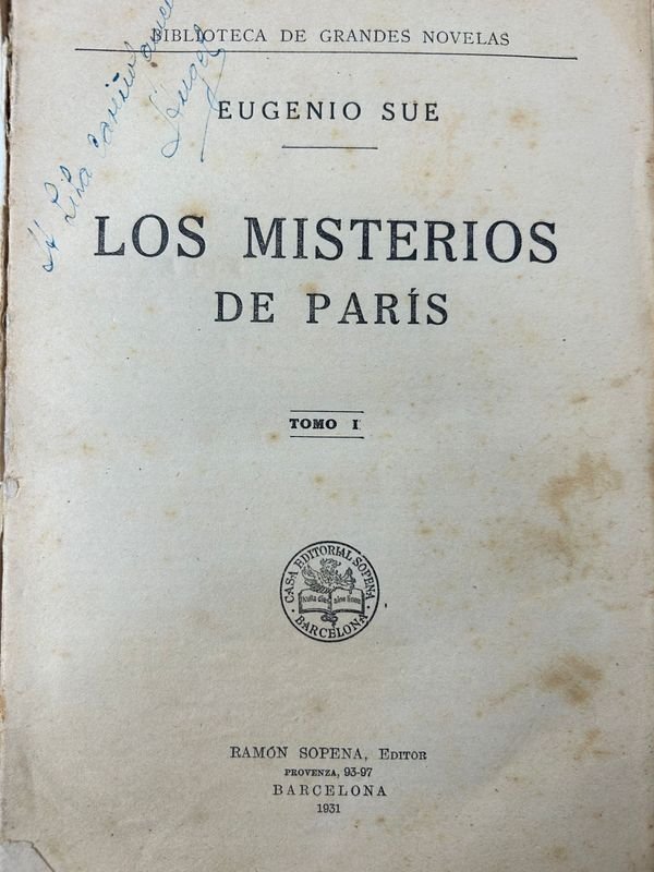 Libros de Eugenio Sue - Los misterios de Paris - Barcelona 1931 - imagen 2