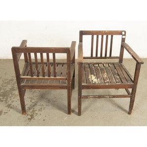 Par de Butacas de Roble para Restaurar - imagen 3