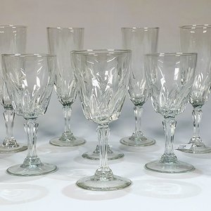 12 Copas de Vidrio Prensado: 6 Flauta (18 cm) y 6 para Vino (13 cm) - imagen 2