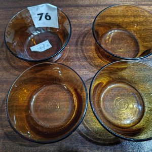 Set de 4 Pocillos de Vidrio Color Caramelo para Postre - imagen 2