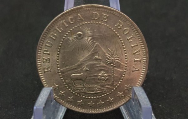 Moneda de Bolivia 5 Centavos 1918 Níquel KM# 173.1 Sin Circular - imagen 1