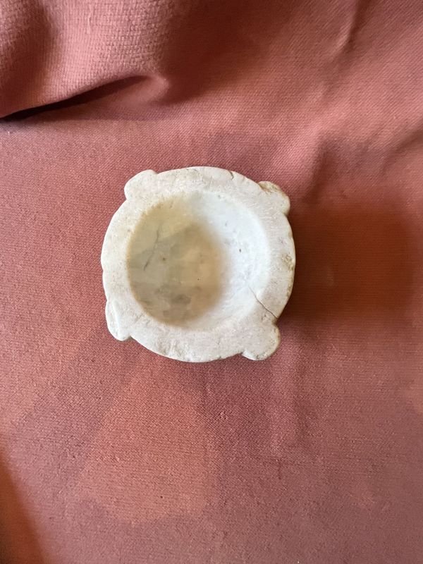 Antiguo mortero de marmol con mano de madera - imagen 7