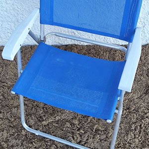 Silla Plegable Master Plus Aluminio Mor Azul con Apoyabrazos - imagen 3
