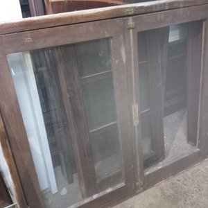 Ventana Antigua de Madera y Hierro con Vidrios - 100x120 cm - imagen 2