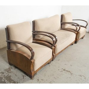 Juego de Living Art Decó: Sofá y Dos Sillones Desmontables - imagen 3