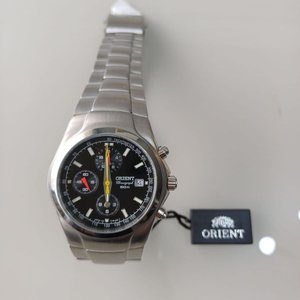 Reloj Orient Chronograph LTT09001B0 Acero Inoxidable Esfera Negra - imagen 7