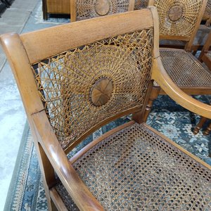 Par de Butacas de Roble con Asiento y Respaldo Esterillado Estilo Clásico - imagen 4