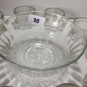 Fuente de Vidrio con 10 Compoteras Individuales - imagen 4