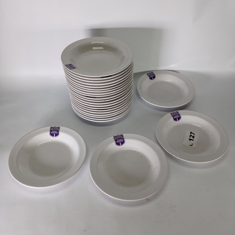 Platos de porcelana Olmos con publicidad de La Casa Violeta - imagen 5