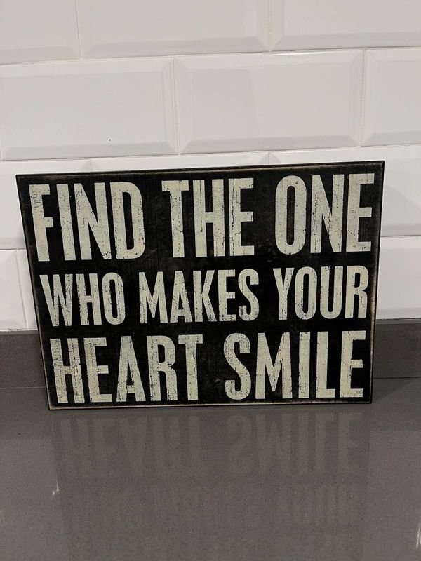 Cuadro Decorativo "Find the One Who Makes Your Heart Smile"