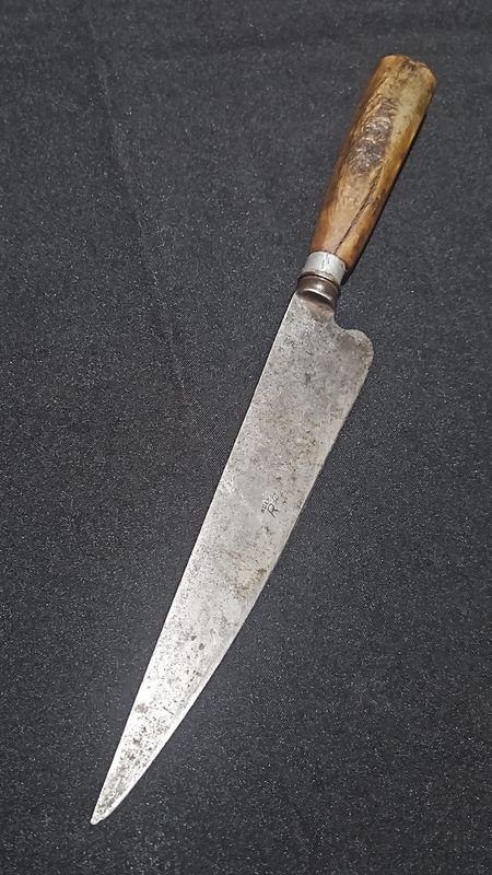 Cuchillo Antiguo RAAL Hoja de Acero con Cabo de Guampa Rubia