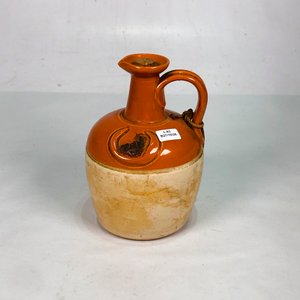 Porrón de Gres Naranja con Sello "Donald Fisher Ye Monks Whisky Edinburgh" - imagen 1
