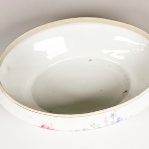 Guisera Antigua de Porcelana Alemana KPM con Tapa y Flores - imagen 6